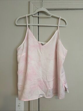 A new day Women’s Pink Tie-Dye Satin Cami Tank Top
